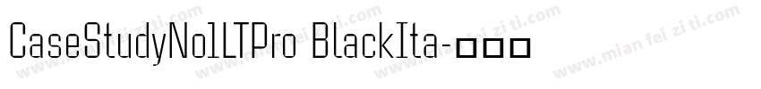 CaseStudyNo1LTPro BlackIta字体转换